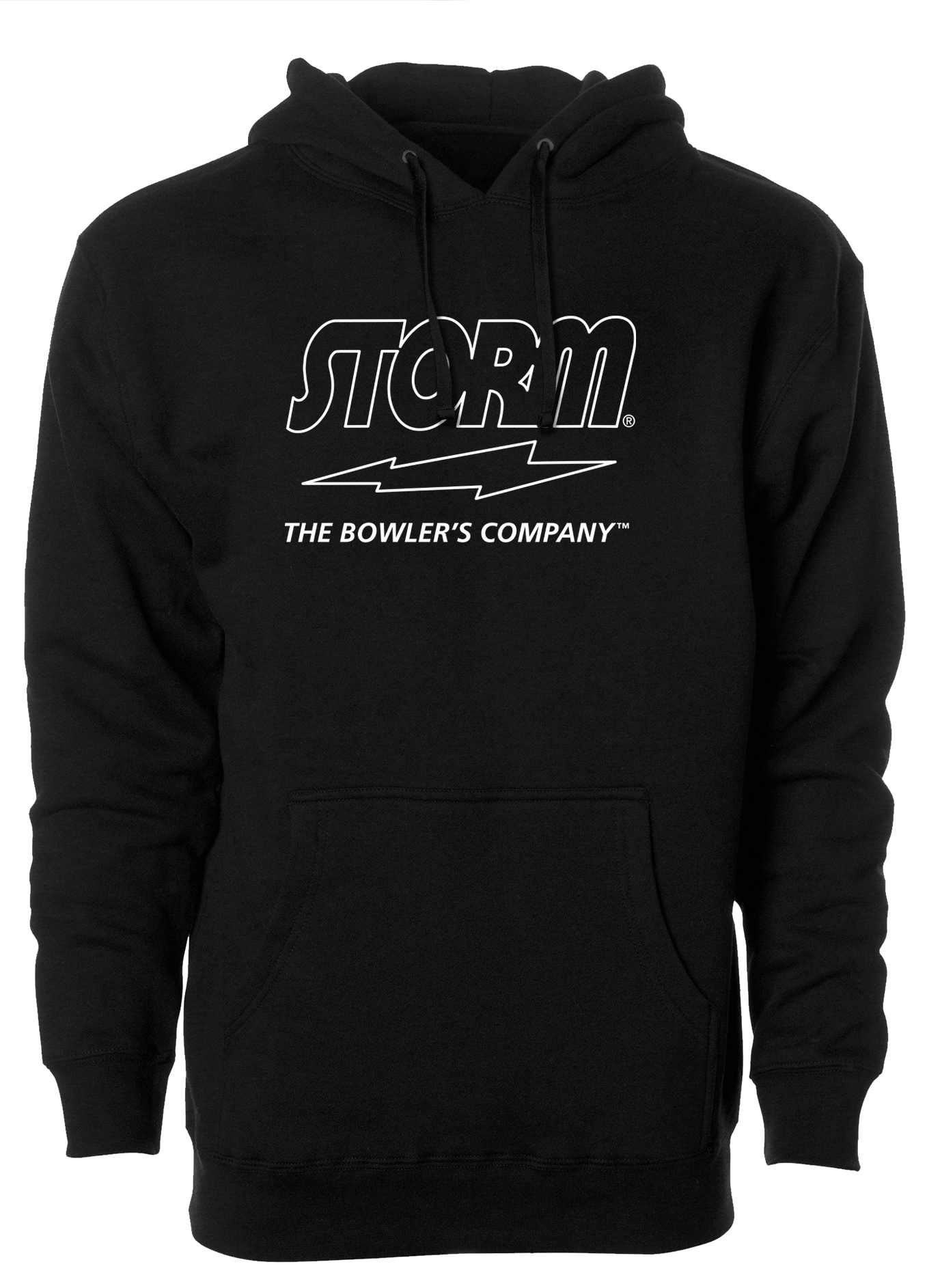 Storm The Bowler's Company Hoodie - White Outline | Comfortable & Stylish Bowling Apparel for Men & Women | Perfect for Bowling Leagues, Casual Wear & Sports Events