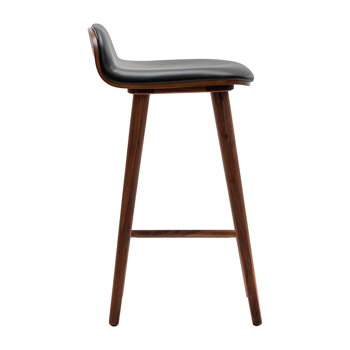 Premium Leather Bar Stool - Adjustable Height Modern Counter Stool with Backrest - Perfect for Kitchen Island, Home Bar & Dining Room Decor