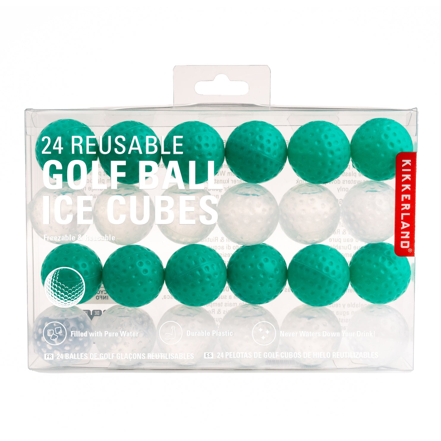 24 Pack Reusable Golf Ball Ice Cubes - Fun & Practical for Drinks, Cocktails, and Party Coolers - Perfect for Summer BBQs, Themed Events & Gifts