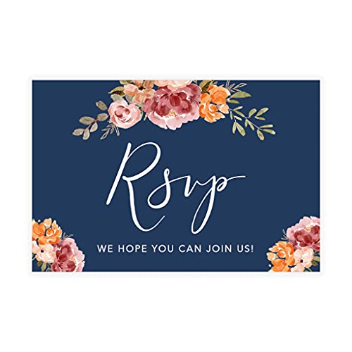 Navy Blue Fall Florals
