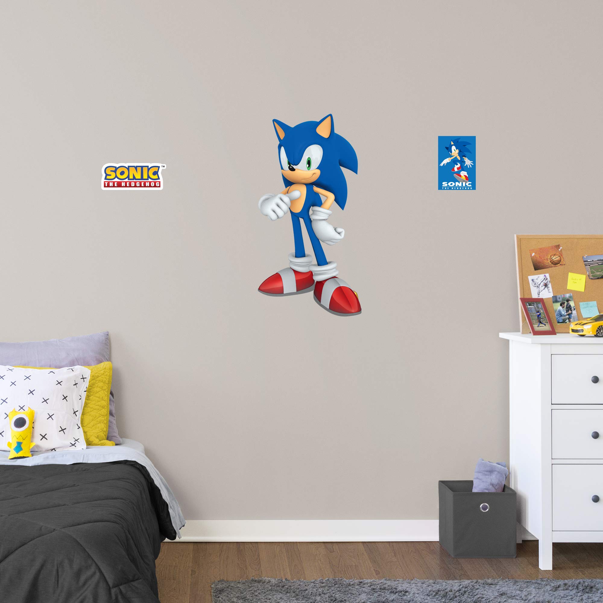 Sonic The Hedgehog Modern Officially Licensed SEGA Removable Wall Decal - X-Large Sticker for Kids Room, Gaming Room & Office Decor