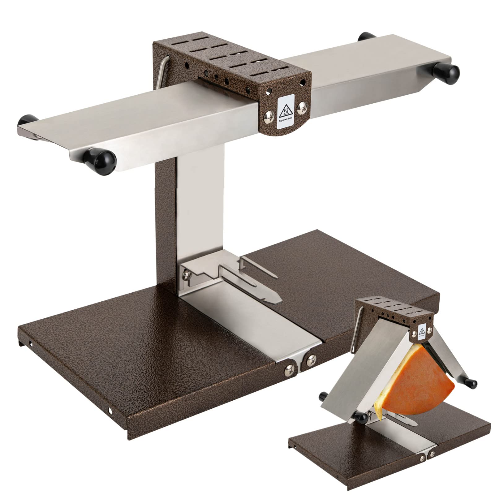 Commercial Electric Raclette Cheese Melter Machine 1000W - Adjustable 60-180° Angle, 320°C Countertop Cheese Warmer & Grill for Restaurants, Parties & Fondue Nights - Perfect for Entertaining & Family Gatherings