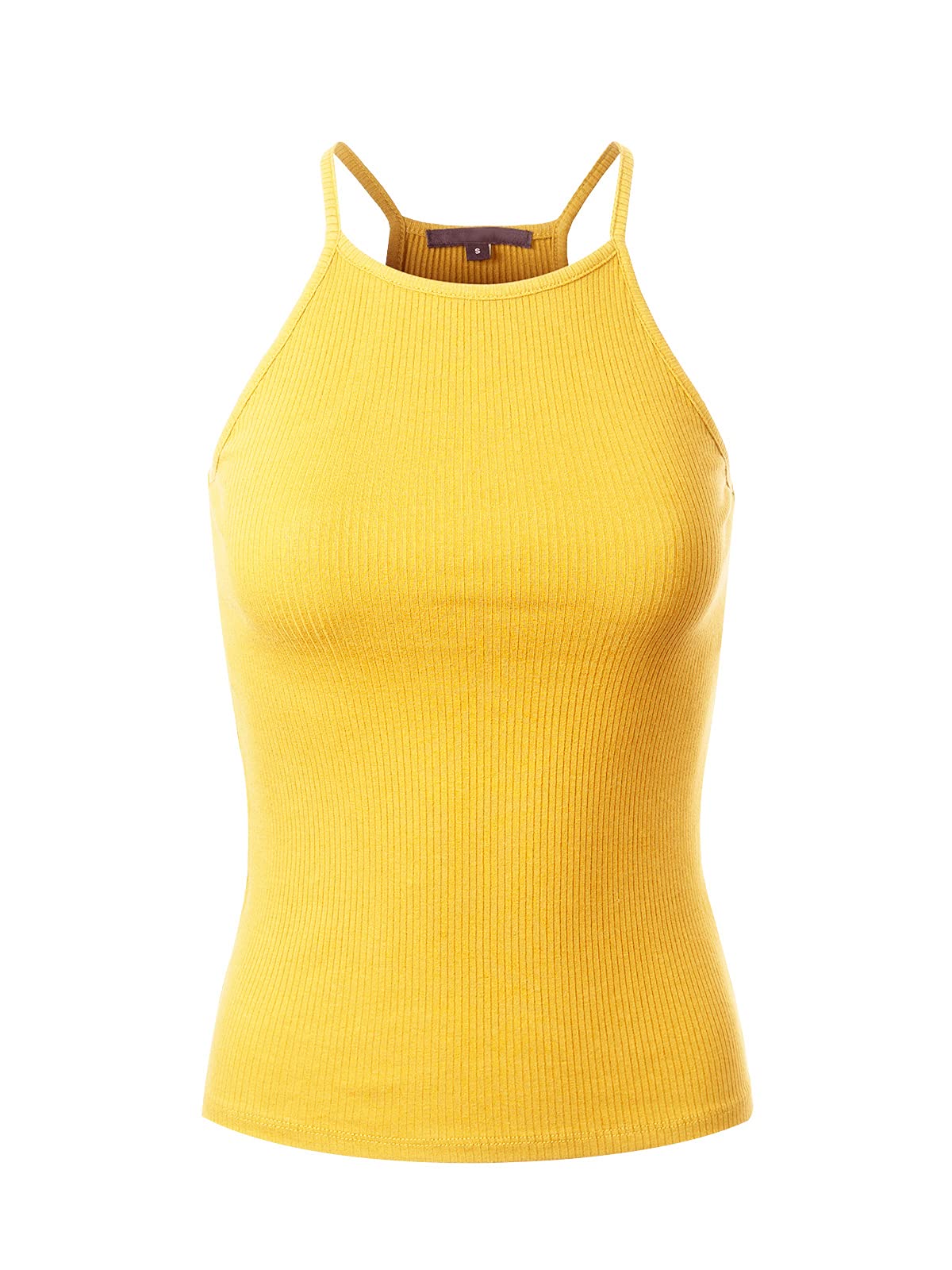 MixMatchy Women's Ribbed High Neck Tank Top - Casual Basic Activewear for Yoga, Gym & Everyday Wear