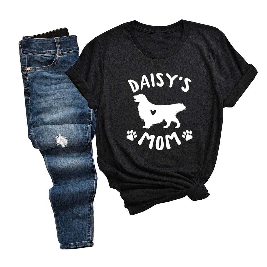 Custom Dog Mom T-Shirt with Pet Name - Funny Dog Lover Shirt for Women - Perfect Gift for Dog Owners - Great for Dog Parks, Walks & Pet Lover Events