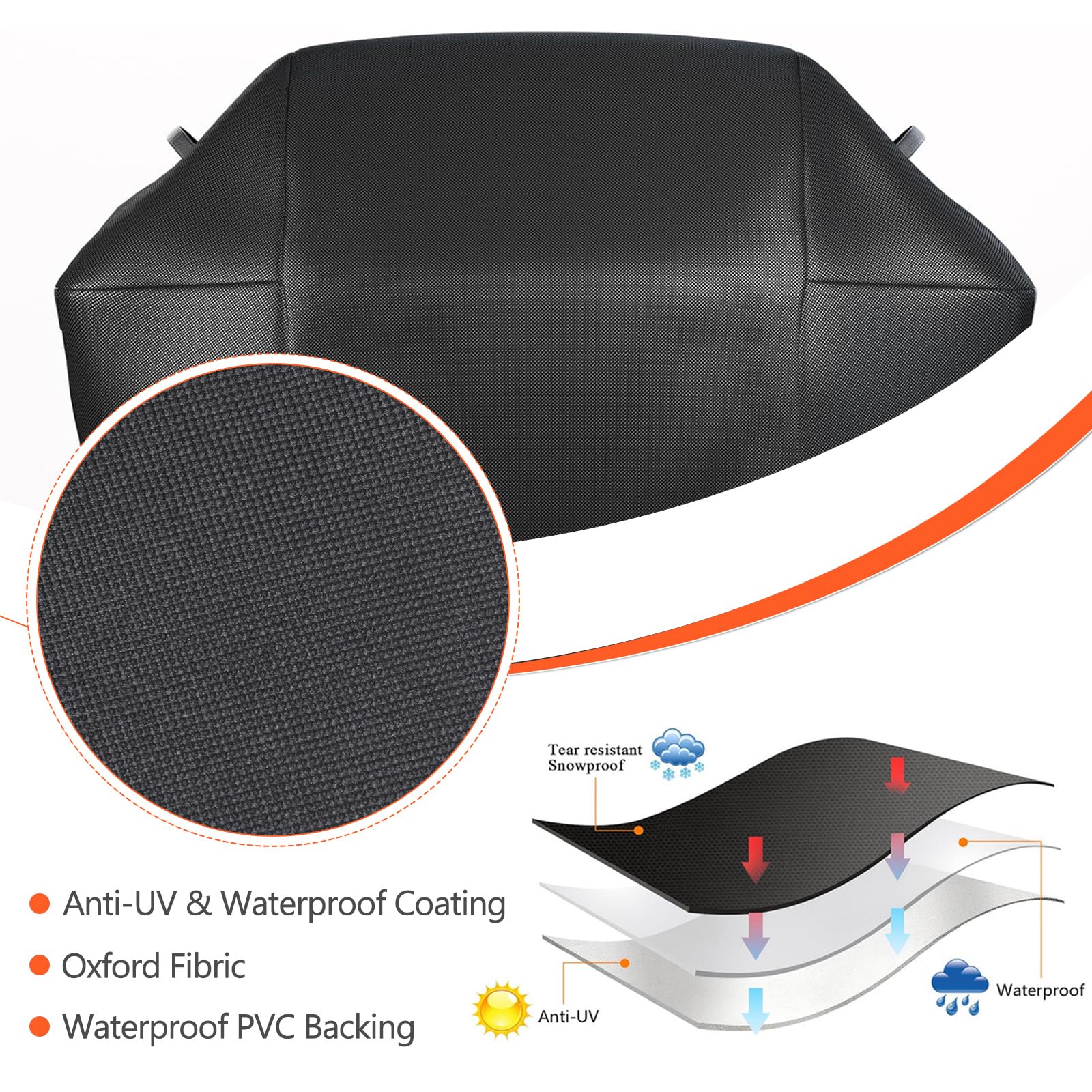 51 Inch Heavy Duty BBQ Grill Cover for Weber Spirit 300 & Spirit II 300 Series (E310, E315, E330) - All-Weather, UV Resistant, Fade Proof Gas Grill Protection - Perfect for Backyard BBQs, Patio Parties & Outdoor Cooking