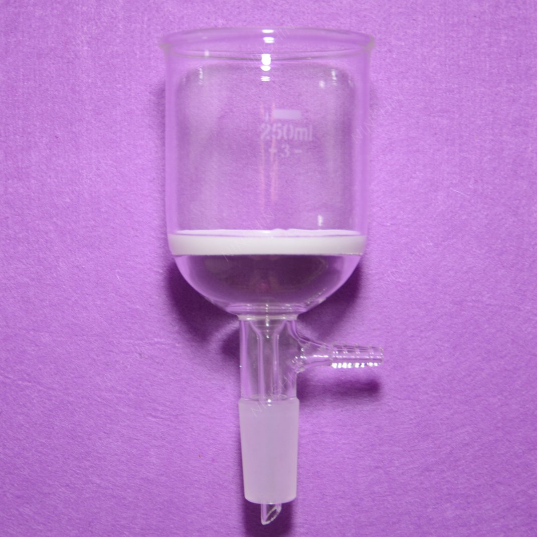 500ml Glass Filtration Set with Erlenmeyer Flask, 3# Filter Funnel & Vacuum Pump - Lab Equipment for Chemistry Experiments, Distillation & Scientific Research