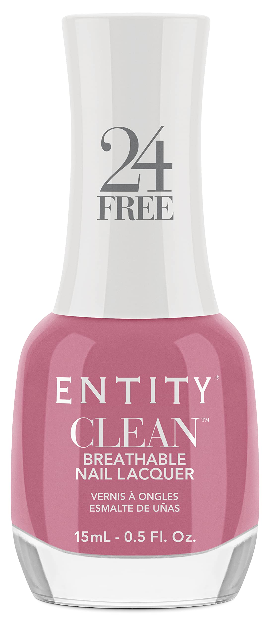 Entity Clean Cashmerely Pink Breathable Nail Lacquer - 0.5 oz Vegan & Cruelty-Free Nail Polish with Biotin - Halal Certified Pink Nail Polish for Everyday Wear & Special Occasions