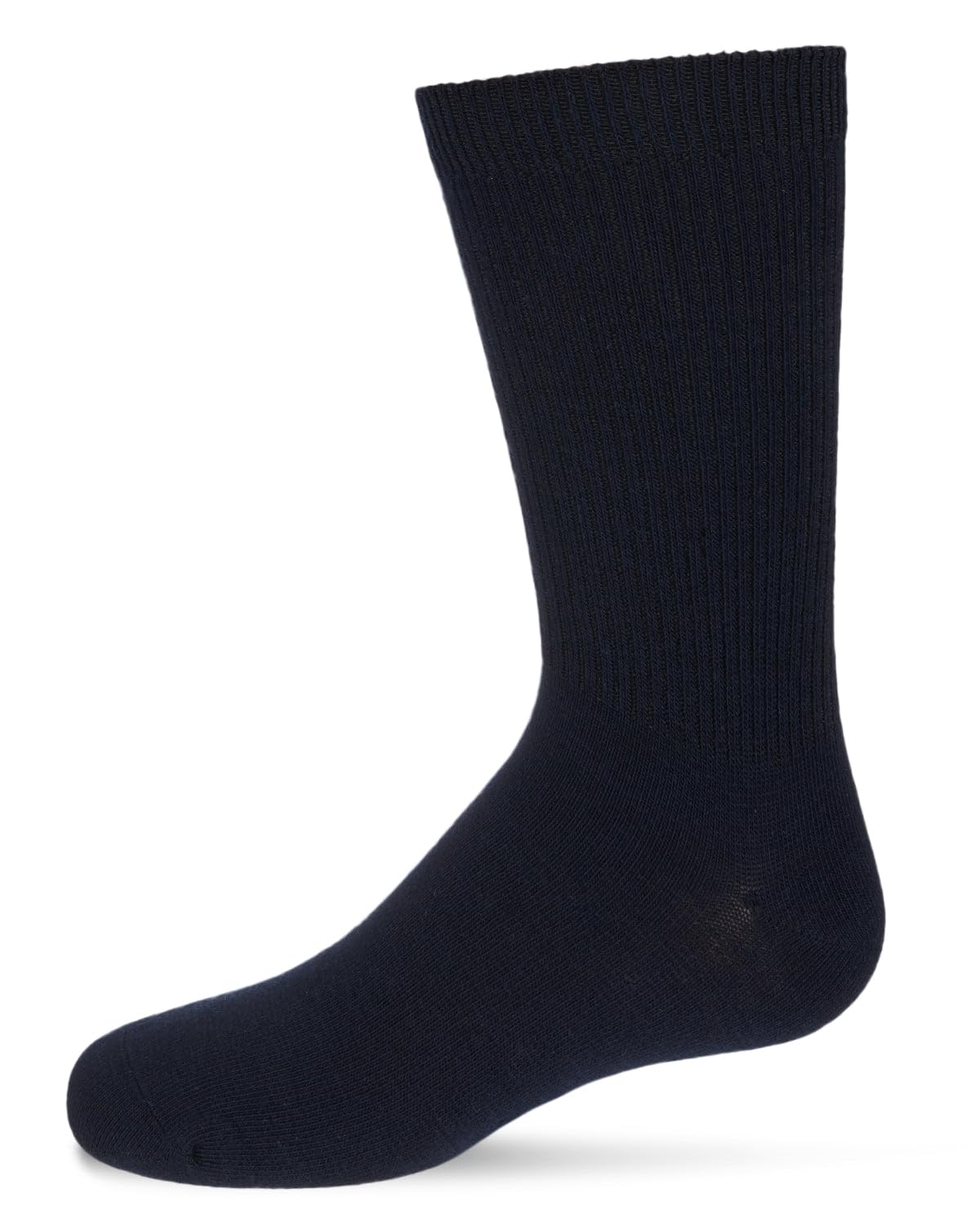 MeMoi Boys' 3-Pack Thin Ribbed Cotton Blend Crew Socks - Soft & Breathable for School, Sports & Everyday Wear