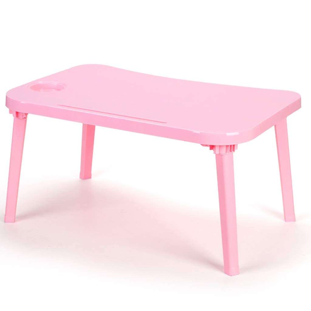Pink Home Office Desk - Small Foldable Computer Desk for Bedroom & Study