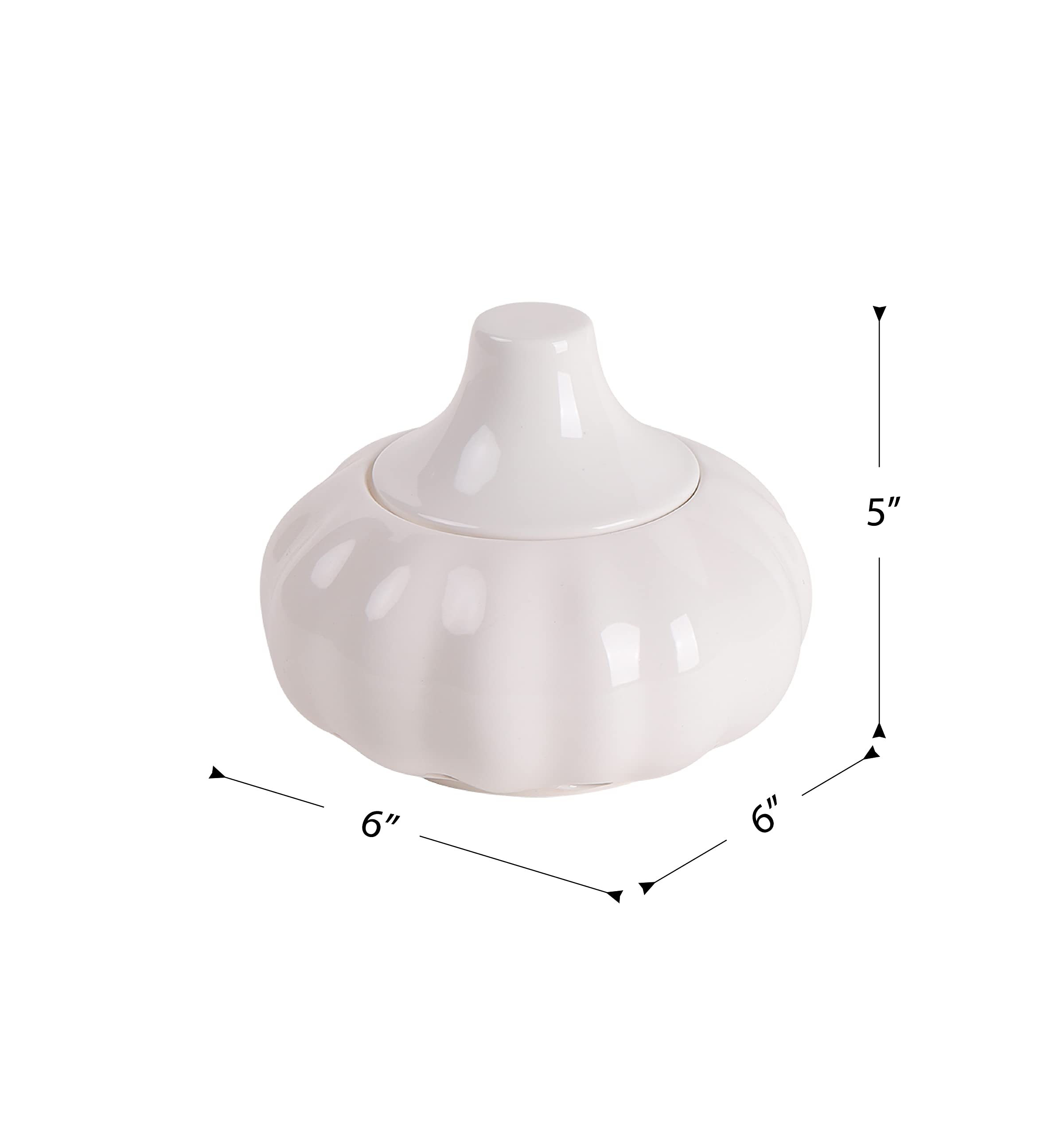 Ceramic Garlic & Onion Storage Container - Breathable Kitchen Storage for Fresh Produce | Perfect for Pantry, Countertop & Farmhouse Style Kitchens