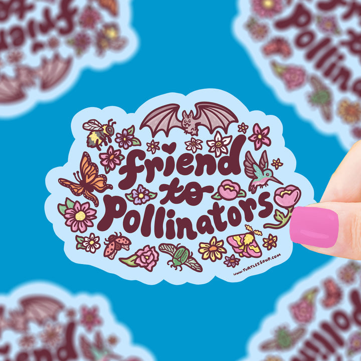 Pollinator-Friendly Sticker - Eco-Friendly Garden Decoration for Bees & Butterflies - Perfect for Water Bottles, Laptops & Outdoor Gear
