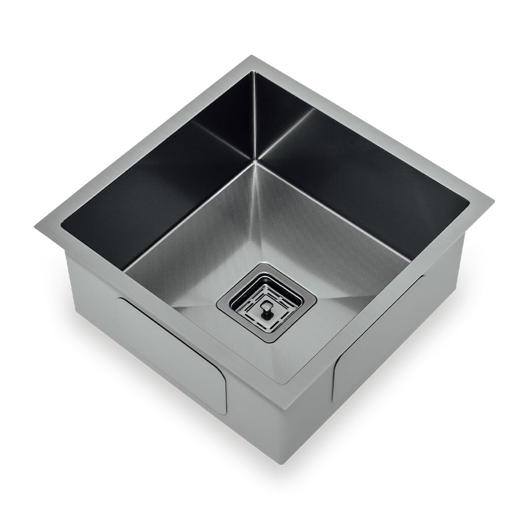 Squareline Single Bowl Linen Sink - Modern Farmhouse Kitchen Sink with Stainless Steel Finish | Perfect for Small Kitchens, Bathrooms & Laundry Rooms | Easy to Clean & Durable Design