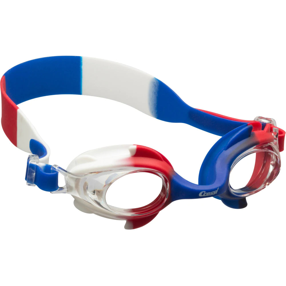 Cressi Seahorse Snorkel Set - Blue, White, Red - Comfortable & Durable Snorkeling Gear for Adults & Kids - Perfect for Beach, Pool & Ocean Adventures