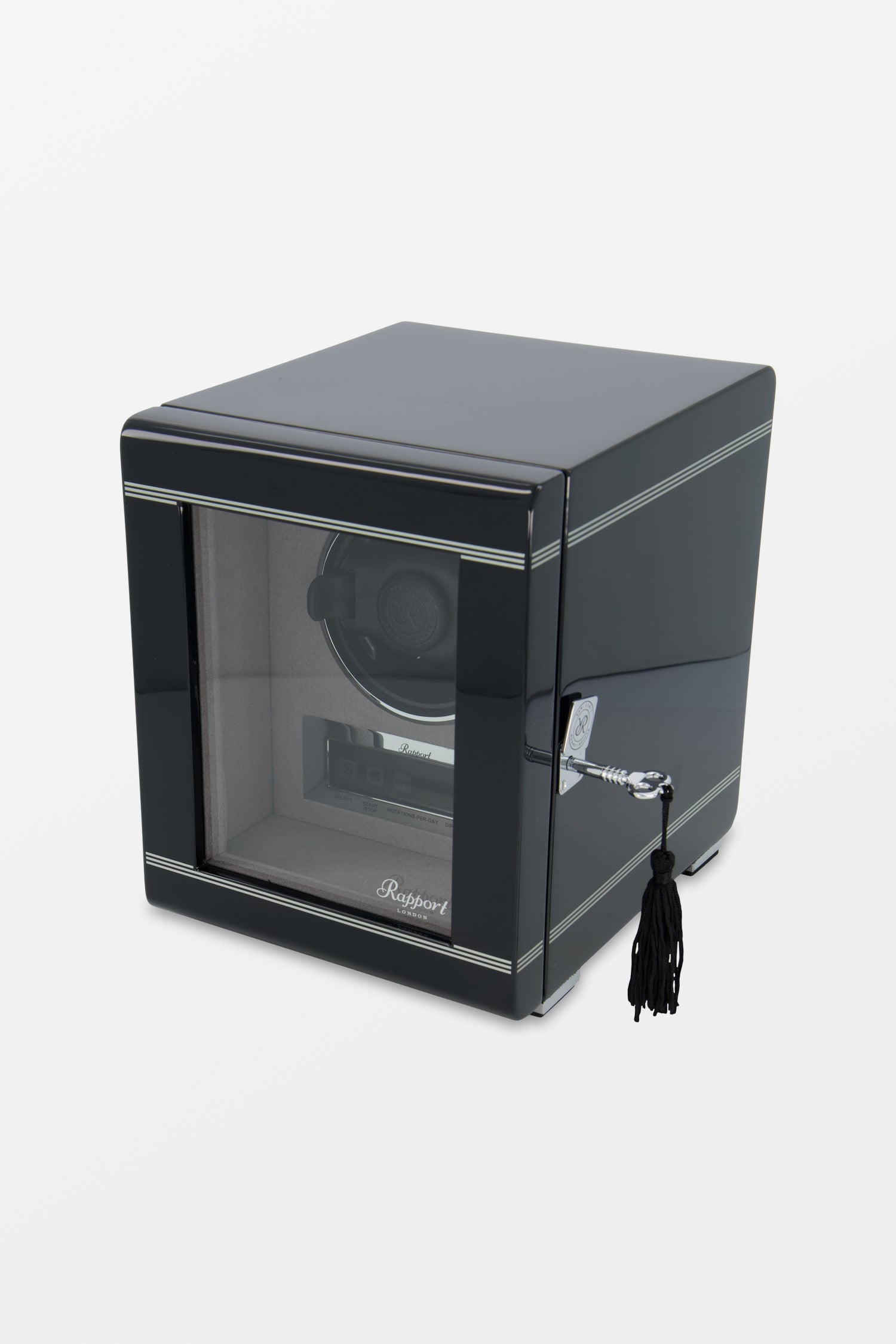 Premium Black Single Watch Winder for Automatic Watches - Silent Motor, LED Display - Perfect for Watch Collectors & Luxury Storage at Home/Office