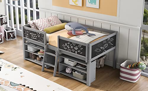 Gray+movable Shelves