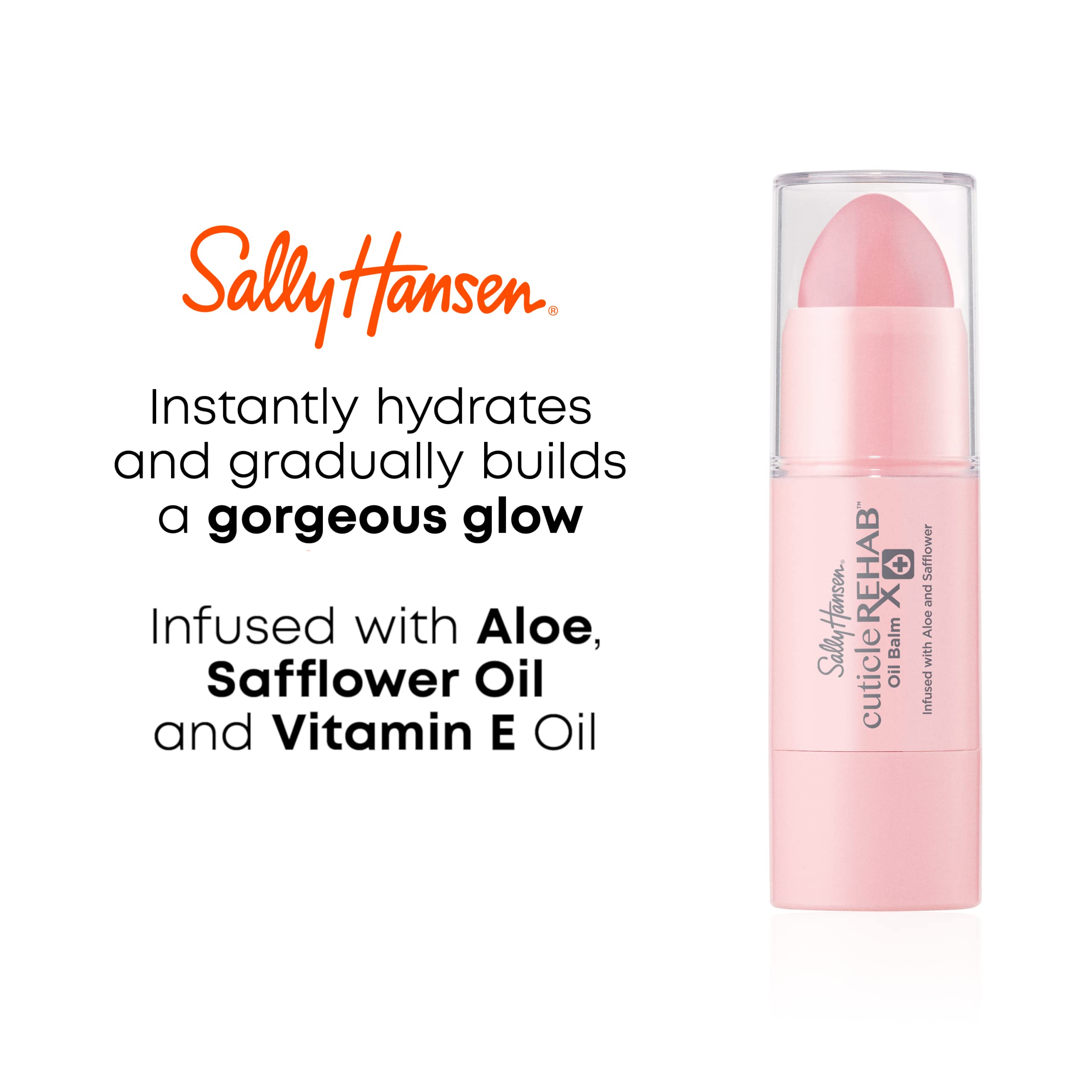 Sally Hansen Cuticle Rehab Oil Balm - Natural Essential Oil & Vitamin E Treatment for Dry Nails & Cuticles | Nourishing & Conditioning Care for Healthy Nails | Perfect for Manicures, Pedicures & At-Home Nail Care