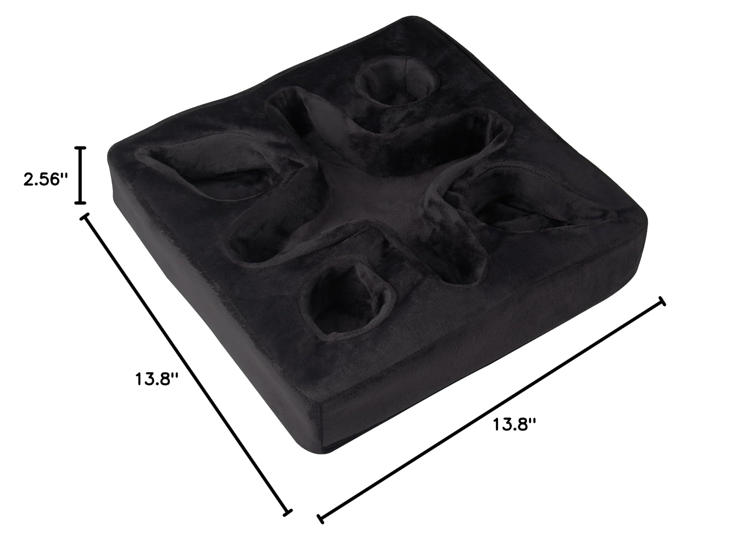 Multi-Functional Couch and Bed Cup Holder Pillow - Drink Tray with Snack & Remote Control Storage - Perfect for Movie Nights, Gaming, and Relaxing (Black)