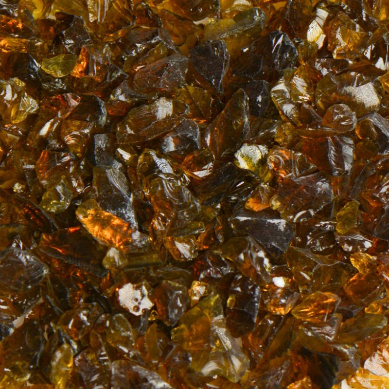 Amber Brown Terrazzo Glass - Elegant Home Decor for Kitchen Countertops, Bathroom Vanities & Coffee Tables | Durable & Stylish Surface Material