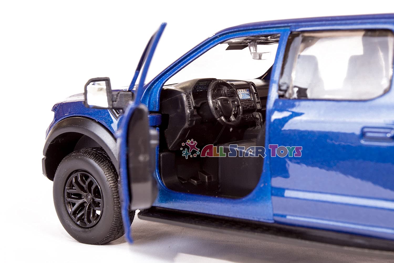 1:24 Scale 2017 Ford F-150 Raptor Blue Diecast Model Car - Motormax 79344 - Collectible Toy for Adults & Kids, Perfect for Display, Gifts & Car Enthusiasts
