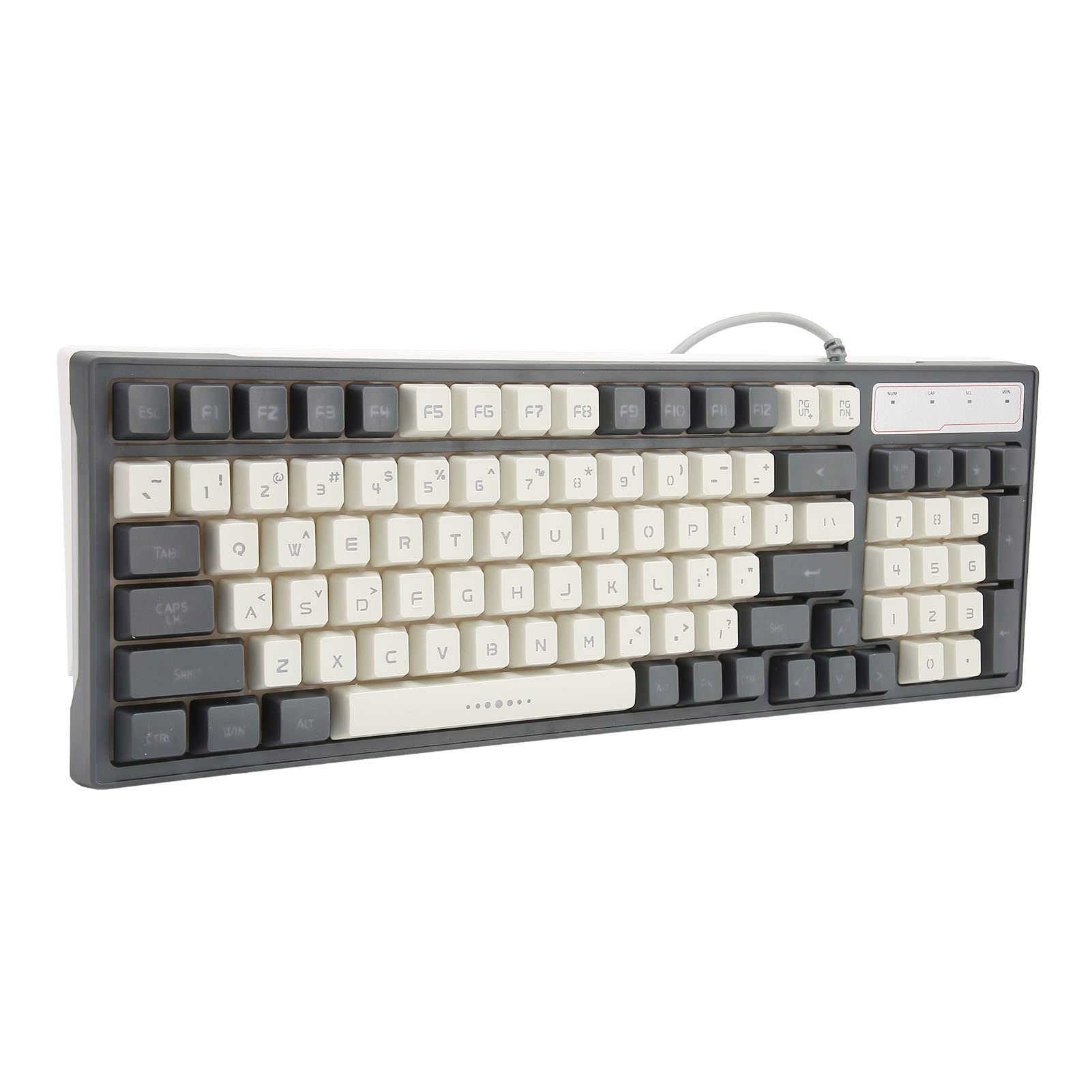 Denash 96-Key Wired Mechanical Gaming Keyboard with Adjustable RGB Backlit, Waterproof Design, Full N-Key Rollover & 12 Multimedia Keys - Perfect for PC Gaming, Office Work & Typing Enthusiasts