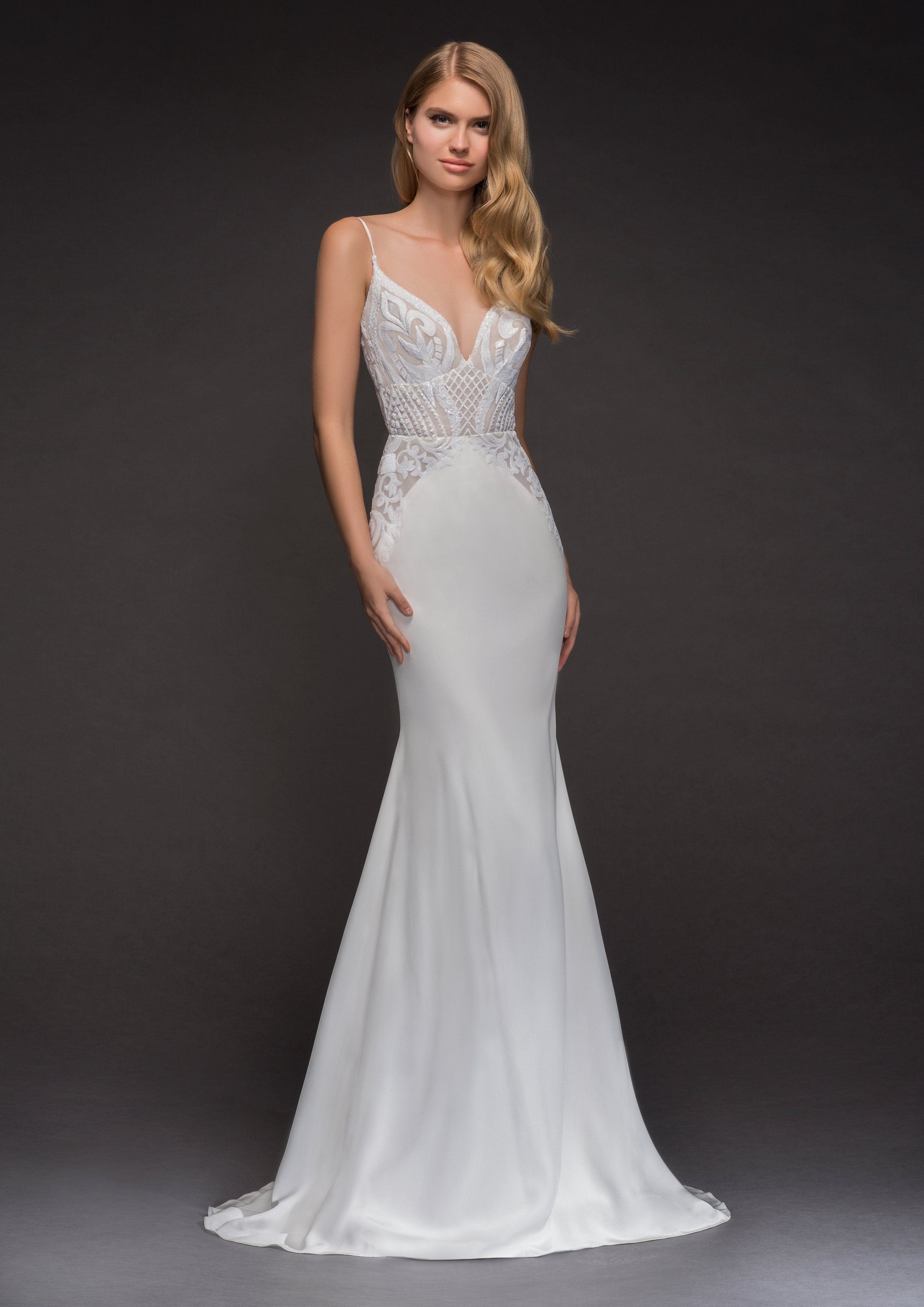 Hayley Paige Xenia Blush Wedding Dress - Size 10 | Elegant Bridal Gown for Church Ceremony & Reception