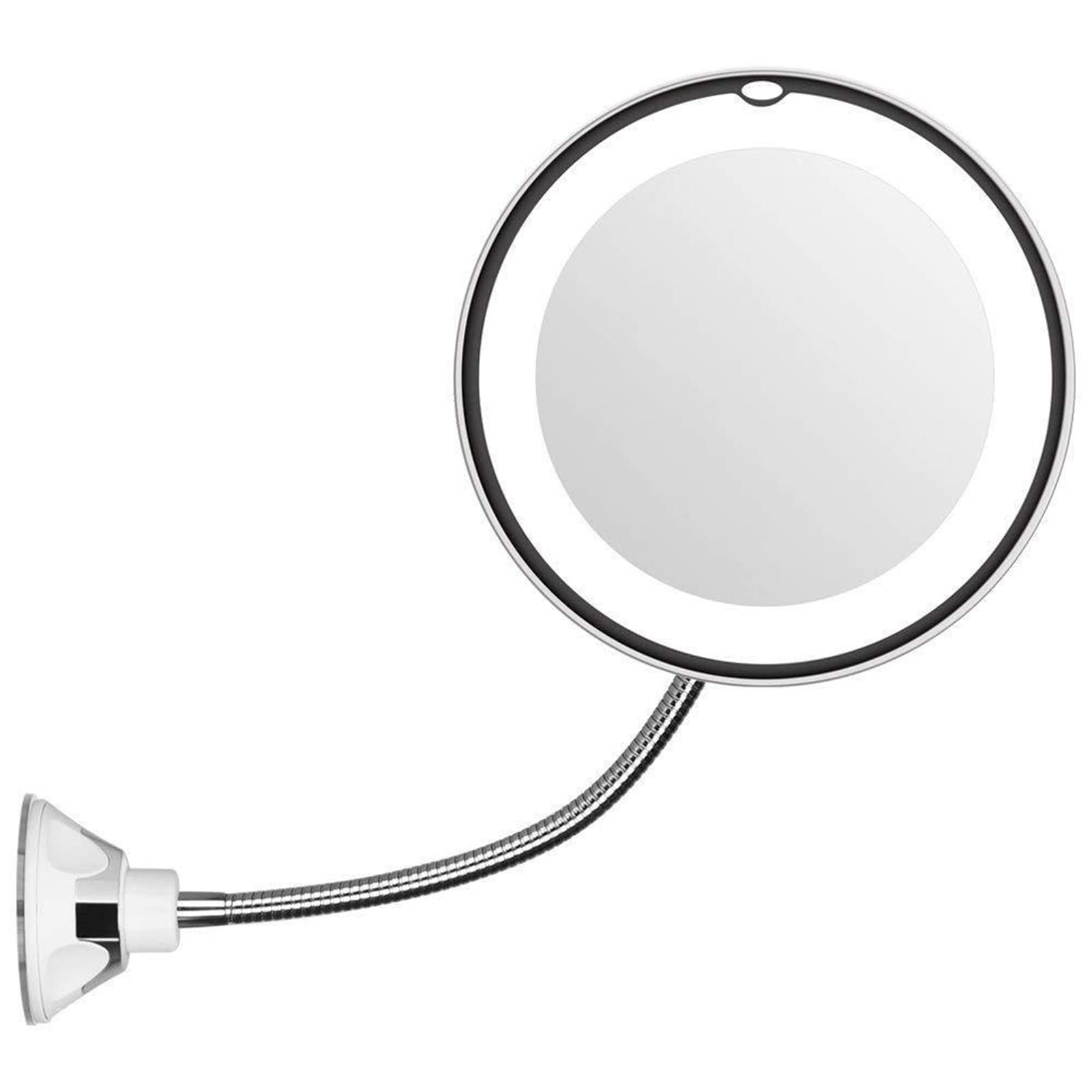 10X Magnifying Makeup Mirror with LED Lights - Adjustable Flexible Gooseneck & Suction Cup - Vanity Mirror for Bathroom, Bedroom & Travel - Perfect for Makeup Application, Skincare & Grooming