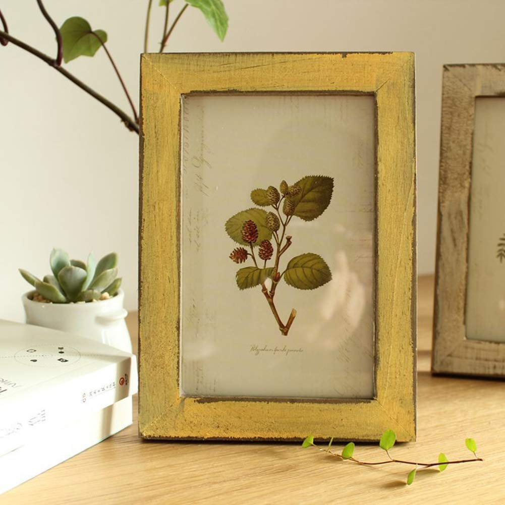 4x6 Inch Rustic Picture Frames - Farmhouse Distressed Wood Photo Frames for Tabletop or Wall Mounting - Vertical & Horizontal Display - Reclaimed Wood Home & Office Decor - Perfect for Gallery Walls, Shelves, and Desktop Displays