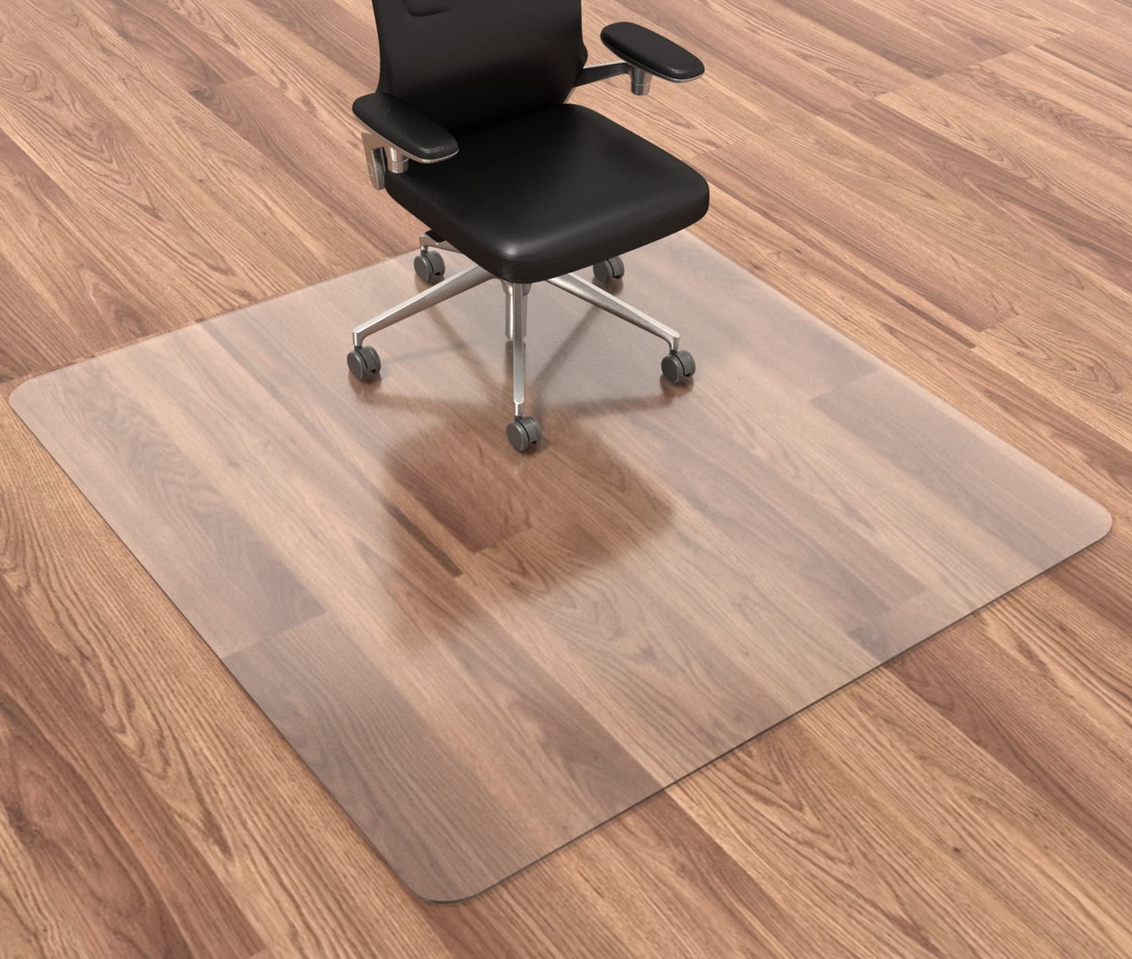 48x48 Clear Chair Mat for Hardwood Floors - Non-Slip Office Chair Floor Protector for Computer Desks | Perfect for Home Office, Gaming Setup & Workspace Protection