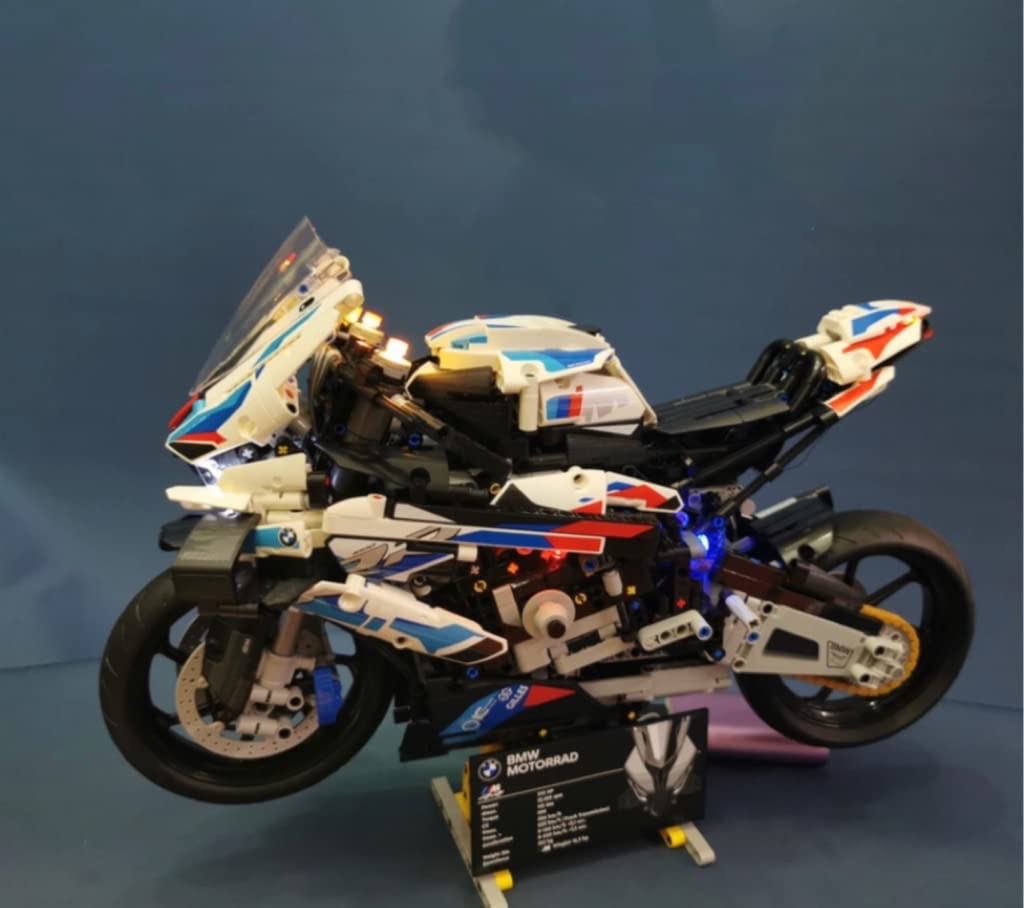 LED Lighting Kit for Lego Technic BMW M 1000 RR 42130 Motorcycle Model - Compatible with Official Lego Sets (Model Not Included) - Perfect for Night Display & Showcase Collection