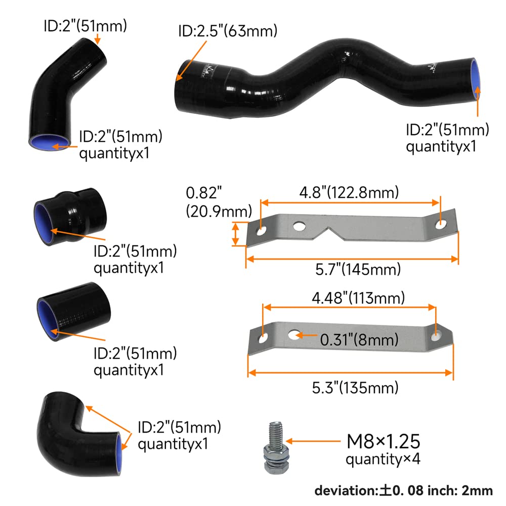 Upgraded Front Mount Intercooler Kit for Audi A4 1.8T Turbo B6 Quattro (2002-2006) - High Performance Cooling System - Perfect for Street Racing & Turbocharged Engine Upgrades