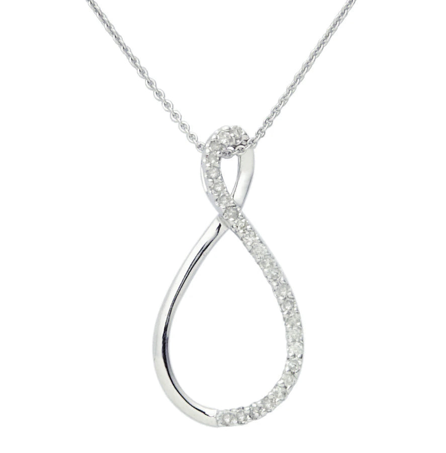 10K Gold Infinity Diamond Necklace for Women - Elegant Layering Jewelry for Everyday Wear & Special Occasions