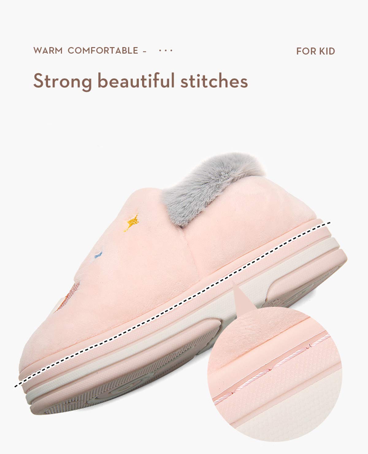 **Warm Fuzzy Kids House Slippers for Boys & Girls - Cozy Indoor Bedroom Shoes for Winter Comfort - Perfect for Home, Playtime & Relaxation**
