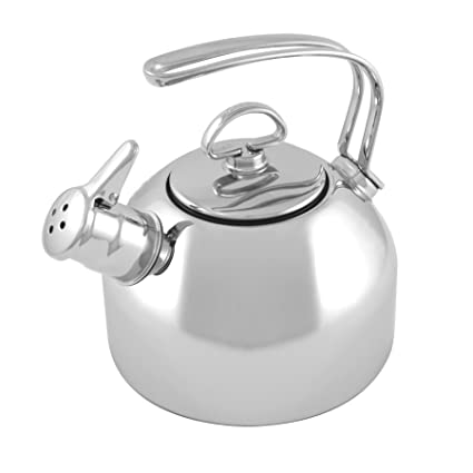 Chantal Classic Enamel-on-Steel Tea Kettle - 1.8 Quart Whistling Stovetop Kettle for Tea, Coffee & Hot Water - Perfect for Home, Office & Camping Use