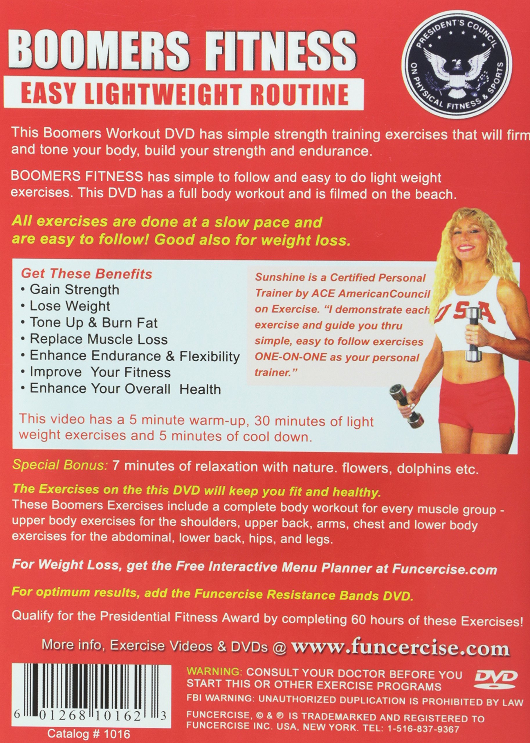 Boomers Exercise DVD - Easy Light Weights Workout for Seniors Over 50 | Strength, Balance & Weight Loss Training with Dumbbells | Home Fitness for Active Adults & Retirement Lifestyle