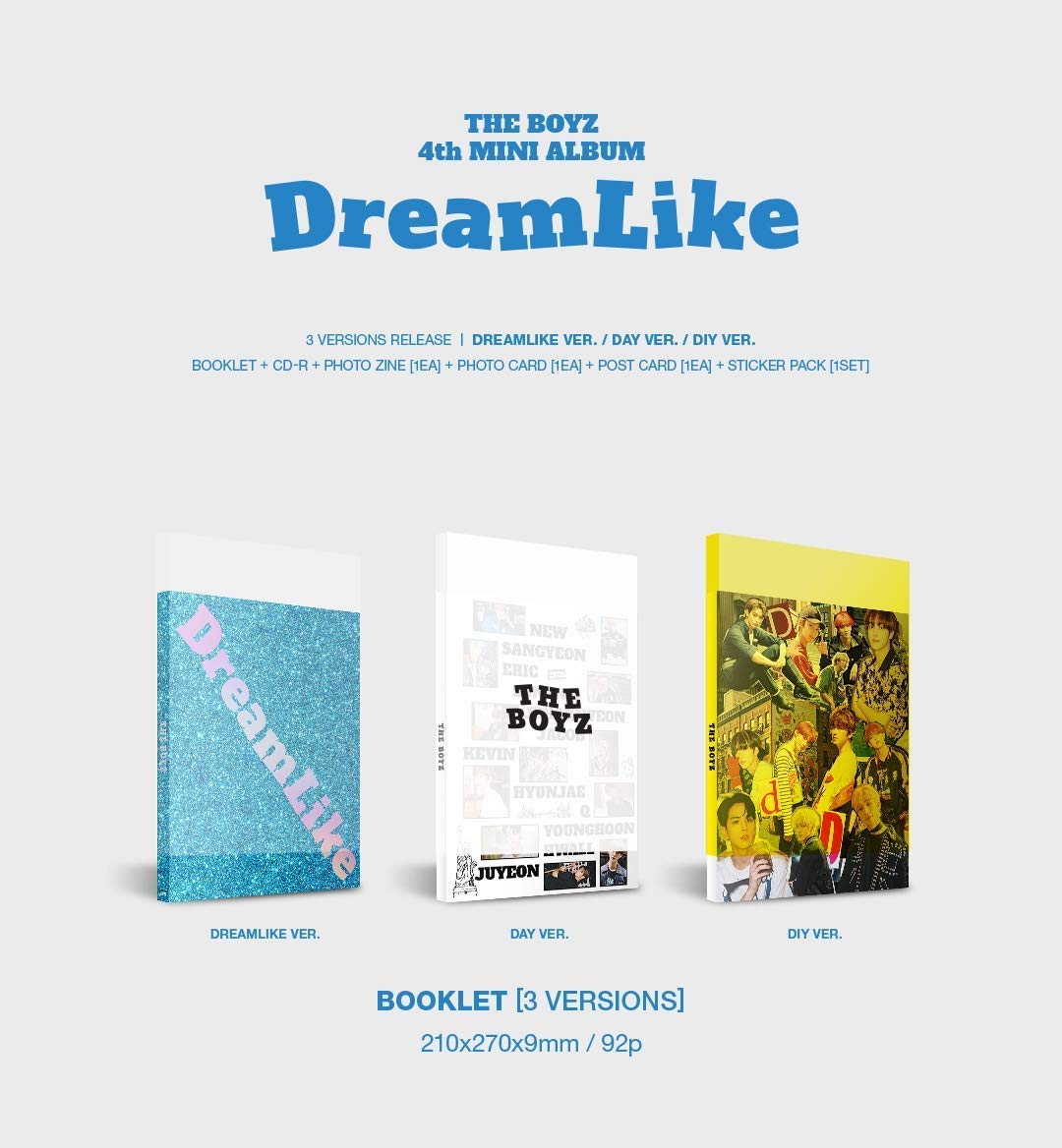 The Boyz - Dreamlike [Dreamlike Ver.] 4th Mini Album (CD + 92p Photobook + 12p Photo Zine + Photocard + Postcard + Sticker Pack) | K-Pop Collectors Edition | Perfect for Fans, Gift Giving & K-Pop Merch Collections