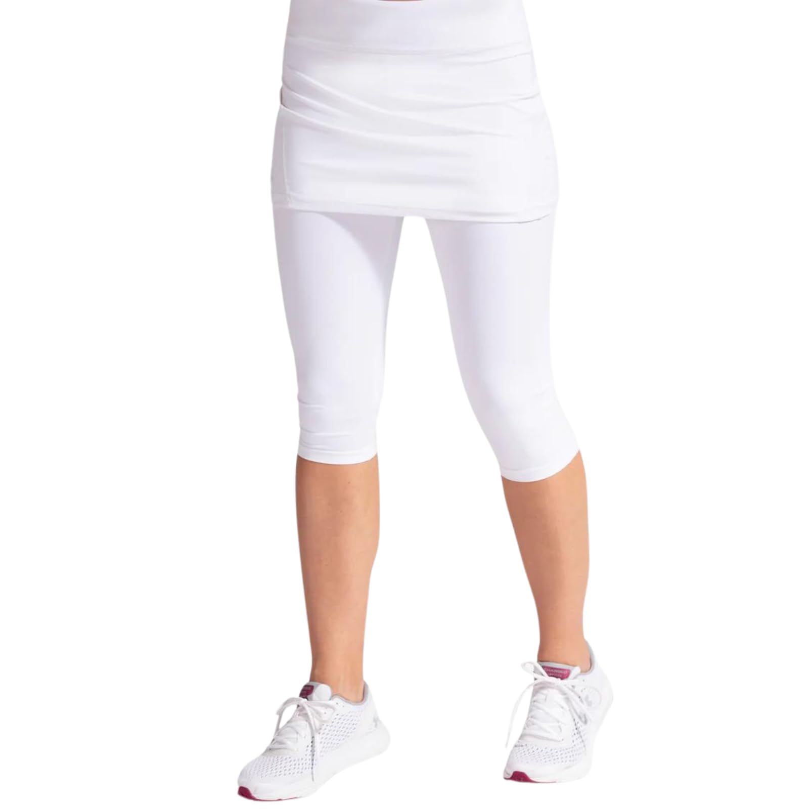 Women's UPF 50+ Sun Protection Active Capri Pants with Skirt - Perfect for Running, Hiking & Outdoor Sports