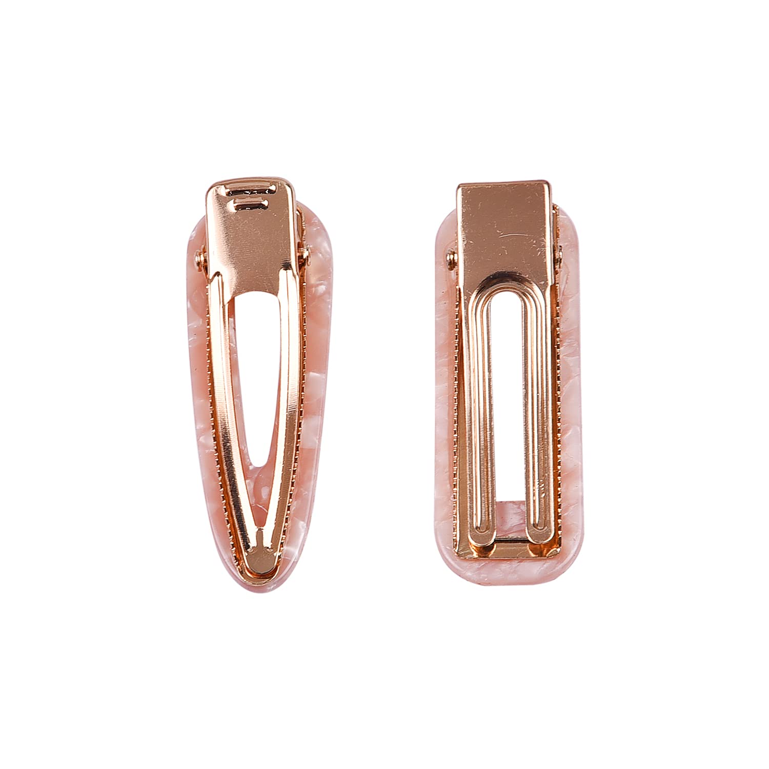 Aaishwarya Resin Hair Clips Set - 2 Pack Acrylic Alligator Clips & Hair Barrettes with Metal Base for Women & Girls - Perfect for Parties, Weddings & Everyday Styling