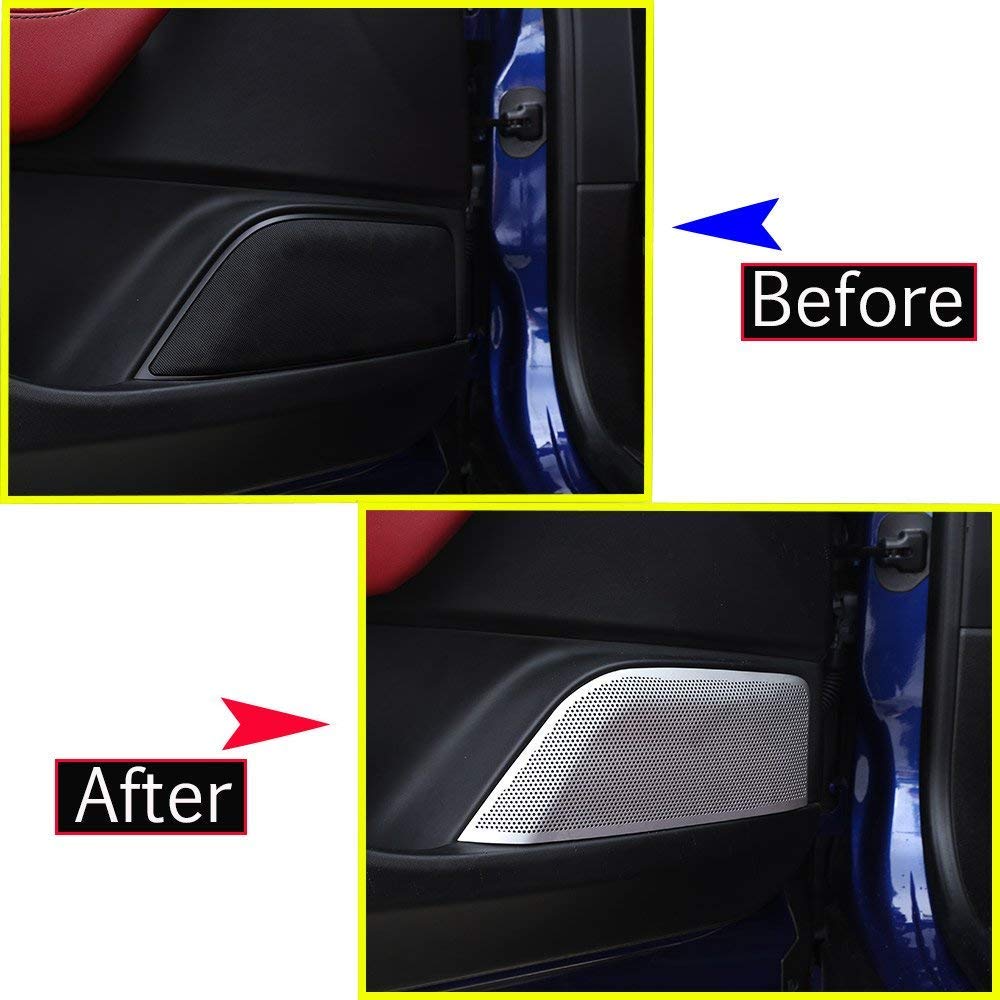 Maserati Levante 2016-2018 Aluminum Alloy Speaker Cover Stickers - Premium Car Door Accessories for Enhanced Style & Protection - Perfect for Car Upgrades & Customization