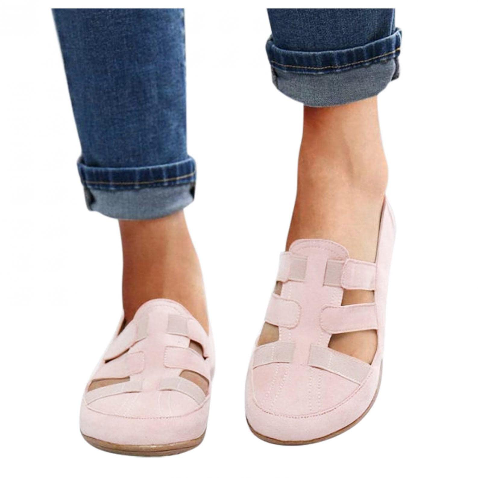 PGOJUNI Women's Slip-On Walking Sneakers - Breathable Mesh Loafers with Round Toe for Comfort & Style | Perfect for Casual Wear, Office, Travel & Daily Walking