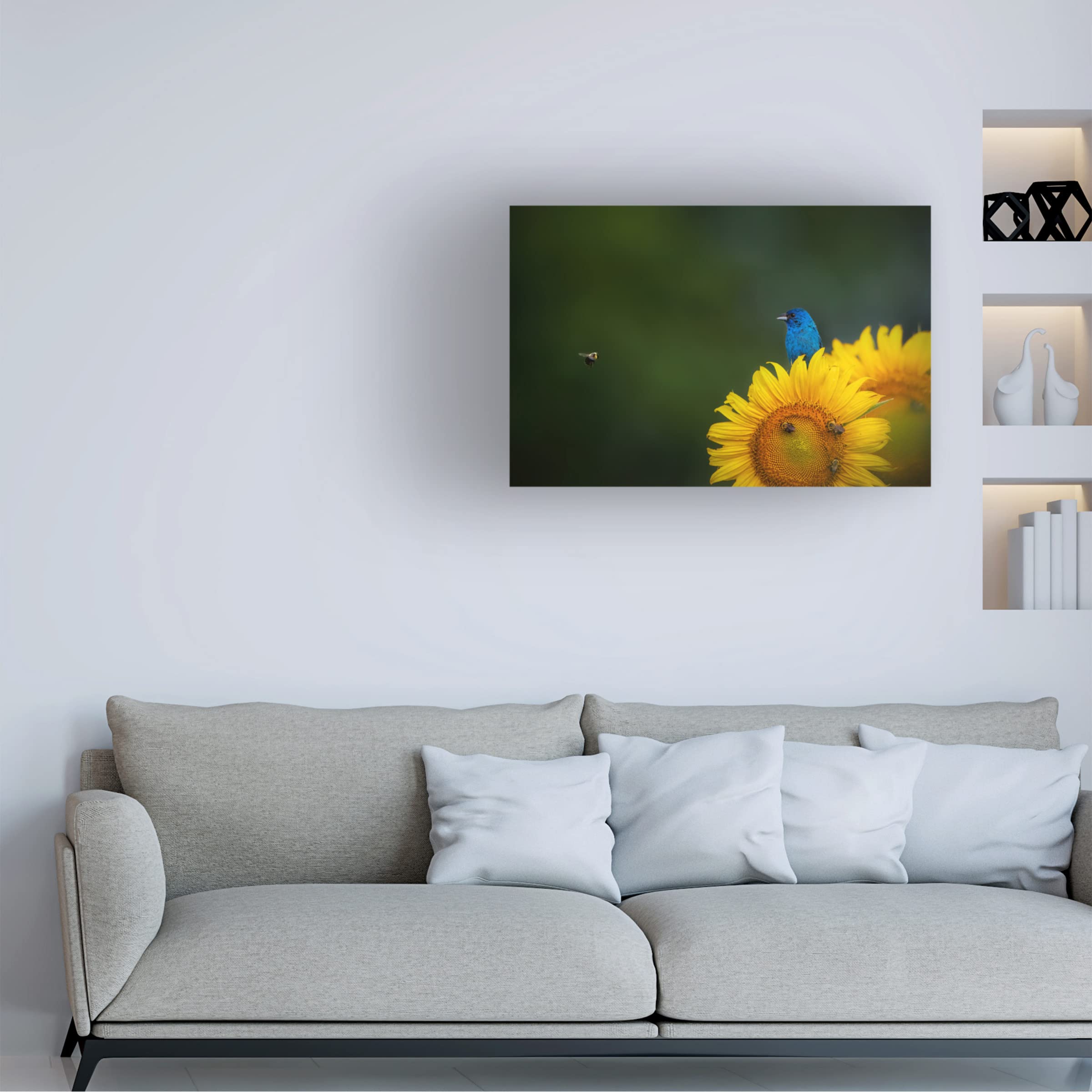 Trademark Fine Art 'Hi There' Canvas Wall Art by Ruiqing P - Modern Abstract Painting for Living Room, Bedroom & Office Decor