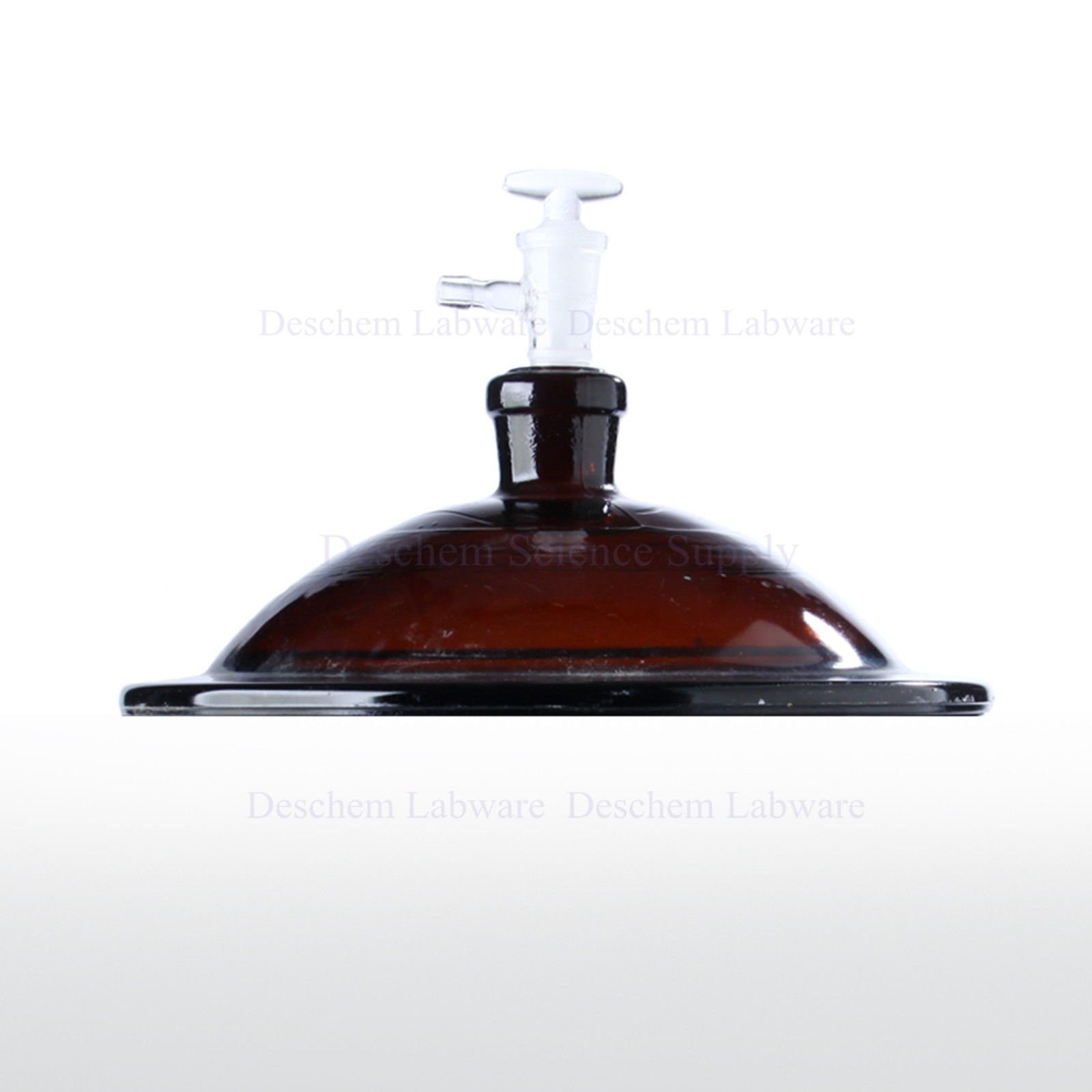 150mm Amber Glass Vacuum Desiccator Jar - 15cm Lab-Grade Drying Container with Airtight Valve Lid | Perfect for Laboratory, Chemical Storage & Moisture-Sensitive Materials