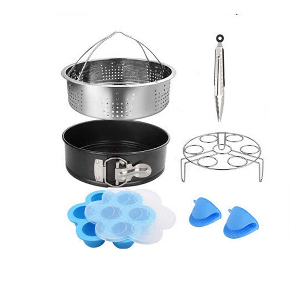 **Gaone 6-Piece Air Fryer Accessories Kit - 7-Inch Steamer Basket, Non-Stick Cake Mold for 8QT Pressure Cooker | Perfect for Baking, Steaming & Healthy Cooking**