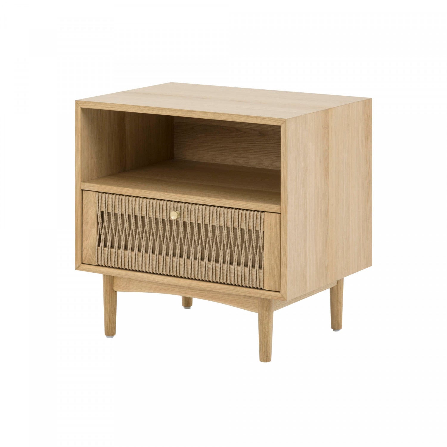 Braylock Night Stand - Natural Wood Bedside Table for Bedroom, Compact & Stylish Nightstand with Storage Shelf - Perfect for Small Spaces, Apartments, and Dorm Rooms