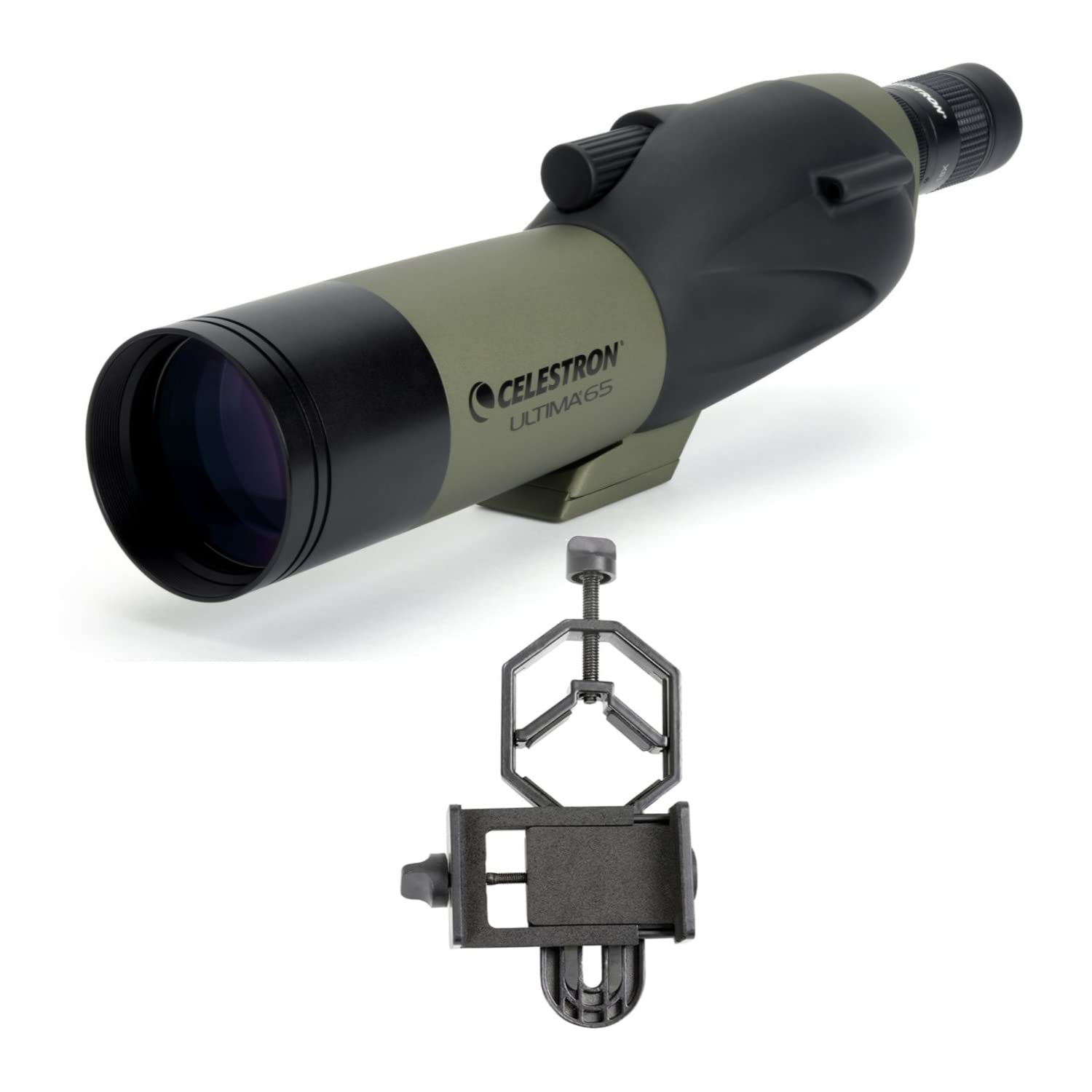 Celestron Ultima 80mm Spotting Scope with Smartphone Adapter - High-Powered Zoom for Bird Watching, Hunting & Outdoor Adventures