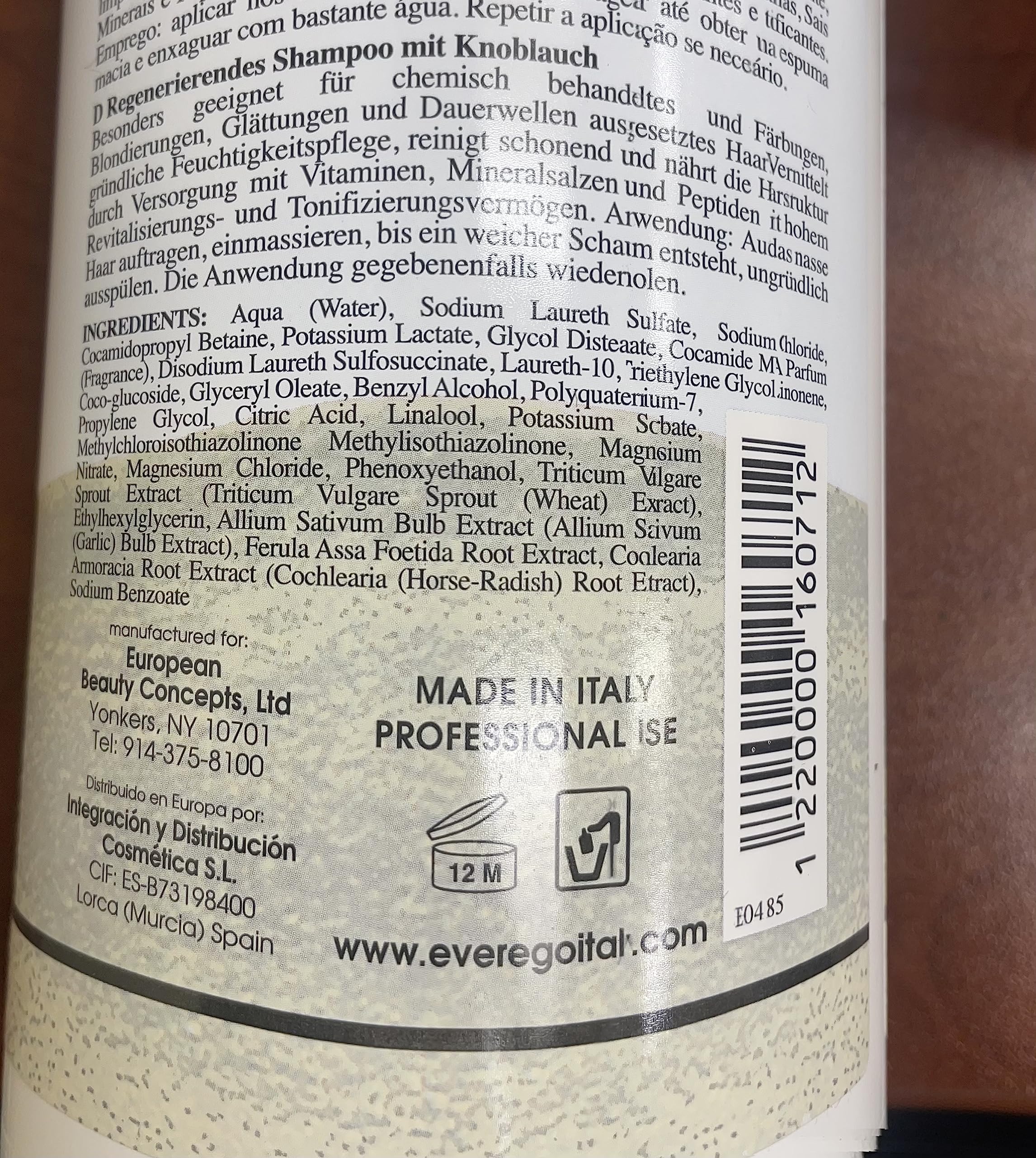 Ever Ego Garlic Shampoo & Hair Mask Treatment Set - 1000ml Shampoo + 125ml Energizing Lotion for Dandruff Control & Hair Growth | Deep Cleansing & Scalp Care for Men & Women | Home & Salon Use