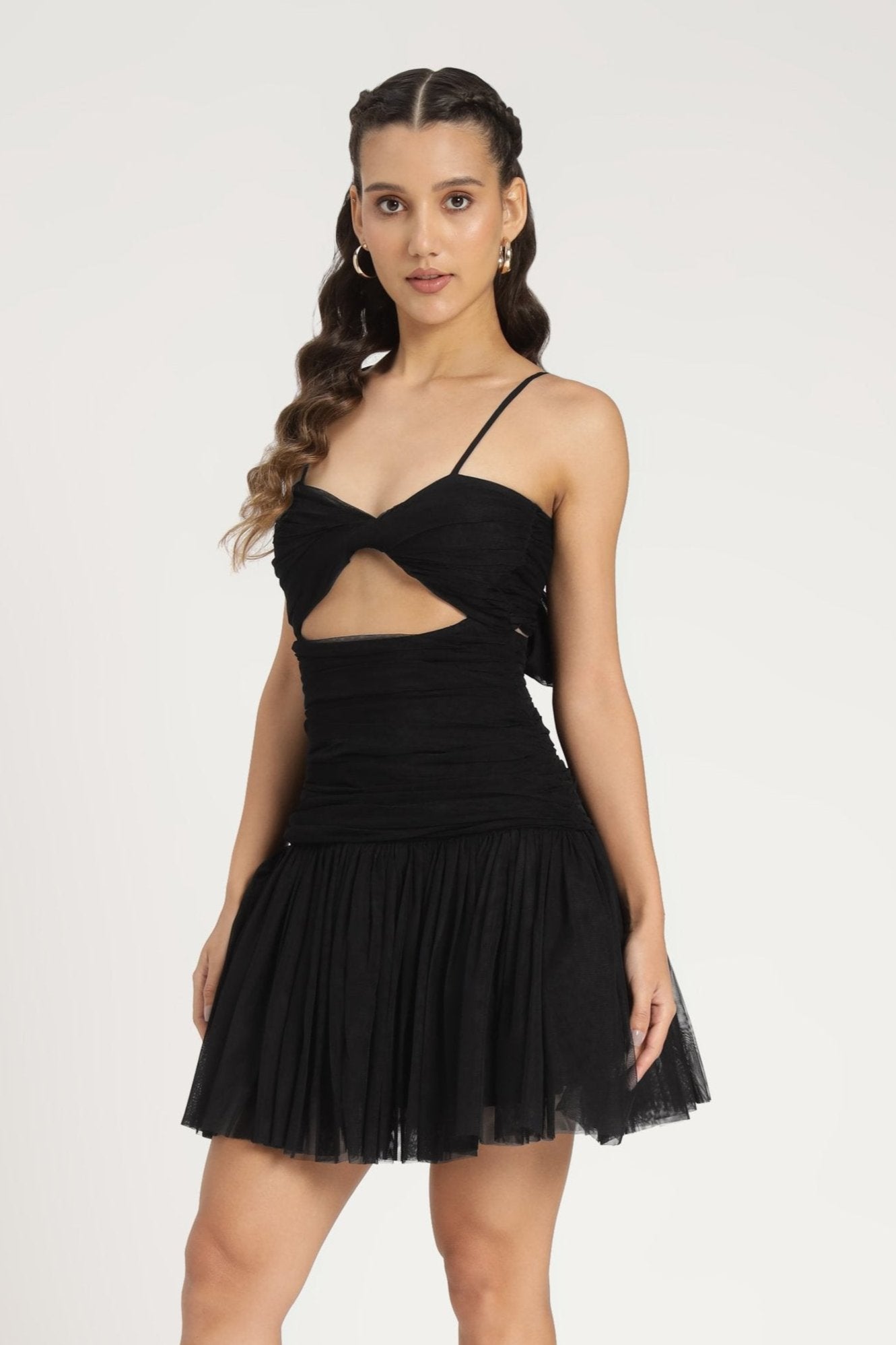 Theodora Mini Dress for Women - Elegant Black Short Sleeve Bodycon Dress for Party, Night Out, or Date Night | Flattering Fit & Comfortable Fabric