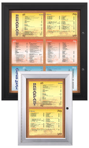 Premium Enclosed Indoor Menu Holders - 8.5