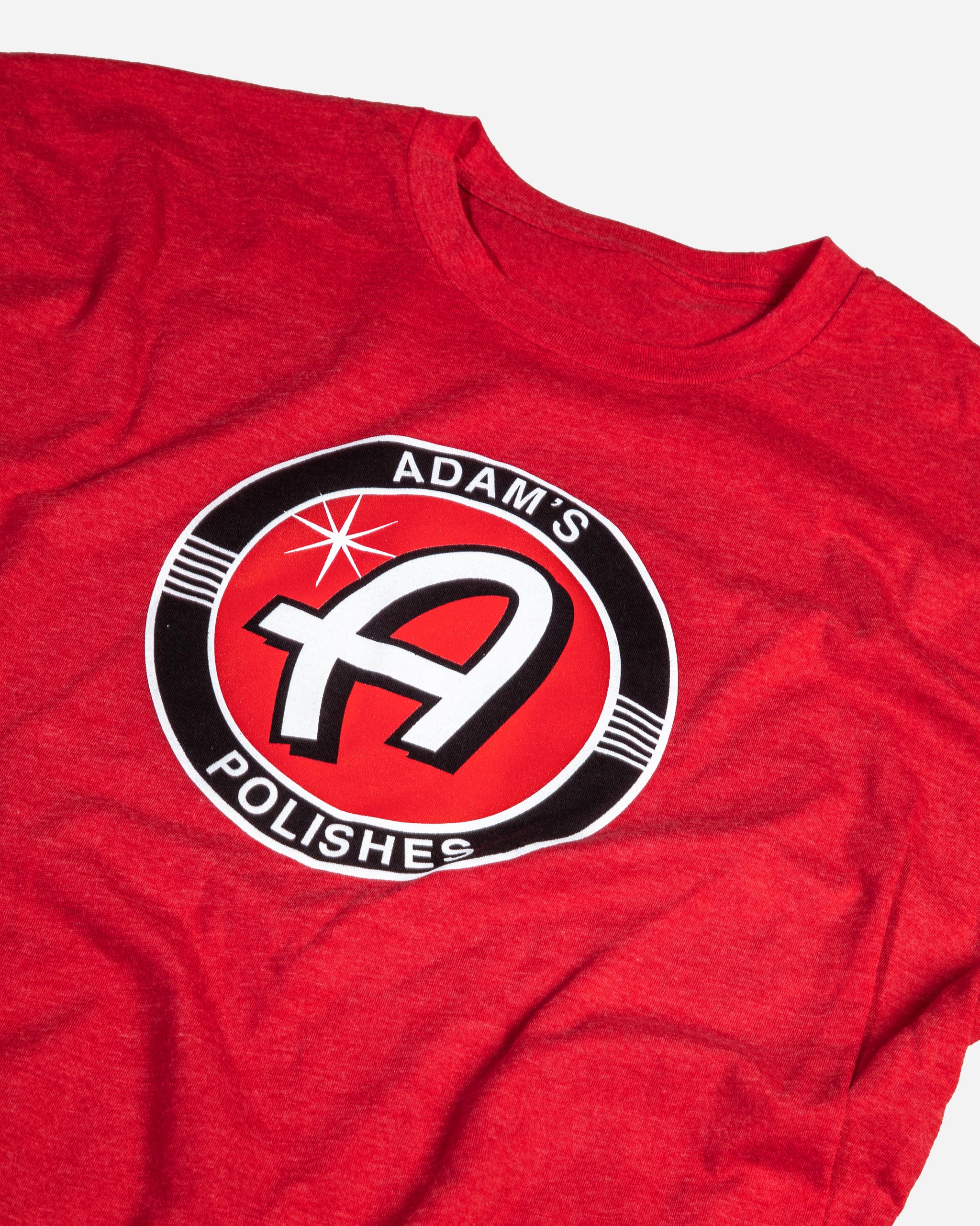 Adam's Premium Red Cotton T-Shirt with Embroidered Logo - Comfortable Casual Wear for Men, Perfect for Everyday Outfits, Gym, and Outdoor Activities