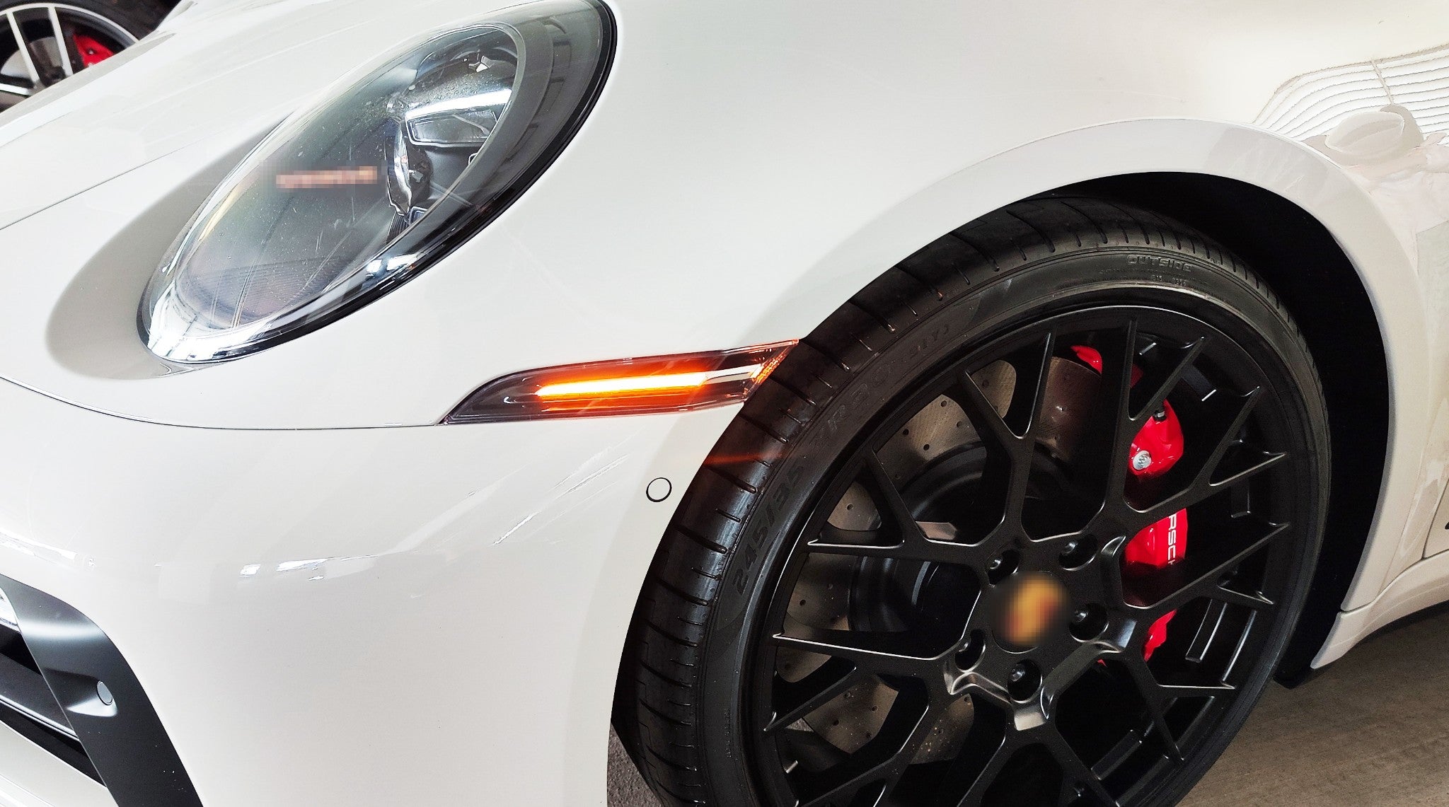 Clear Lens Black Interior Sequential LED Side Markers for Porsche Taycan - Enhanced Visibility & Style for Night Driving & Car Shows