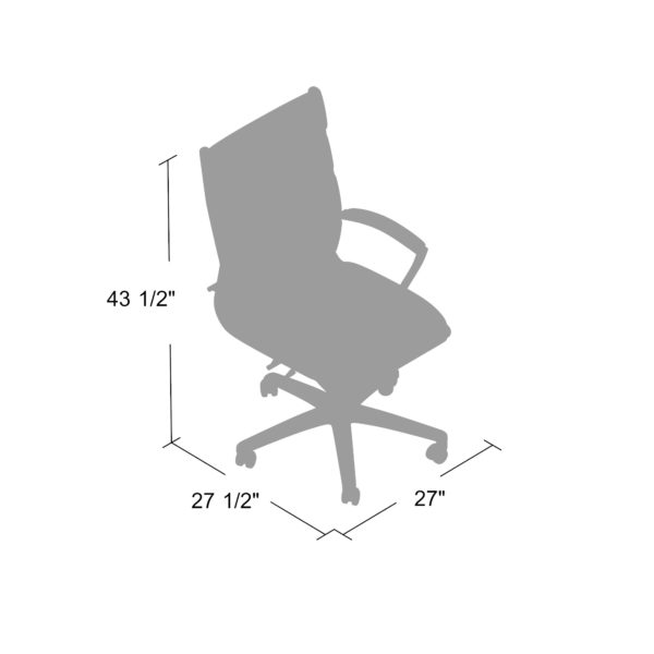 Premium Boss Executive Vinyl Office Chair with Chrome Metal Base - Ergonomic High Back Desk Chair for Home Office, Conference Room & Executive Suites